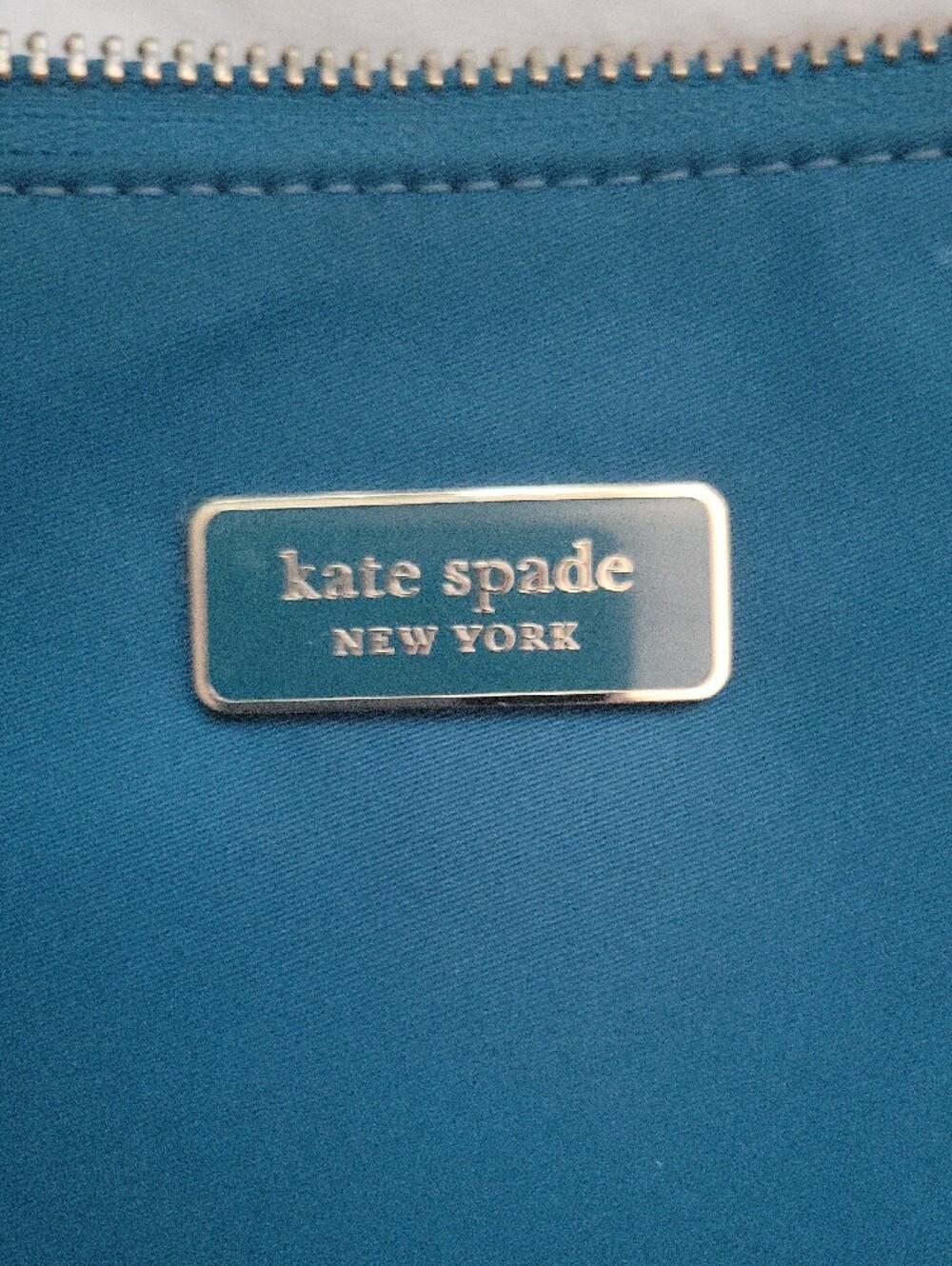Kate Spade Hayden Deep Teal Nylon zip-top tote - Picture 2 of 10
